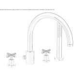 Bathtub faucet with a shower hand Horodnia