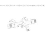 Wall-mounted bathtub faucet with individual rosettes Itatuba