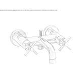 Wall-mounted bathtub faucet with individual rosettes Narvik