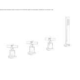 Bathtub set with hand shower Narvik