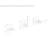 3-otworowa bateria wannowa ścienna Mocoa