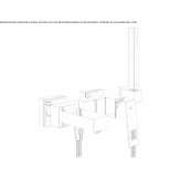 Wall-mounted bathtub faucet with a shower hand Cakirlar