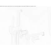 Steel wall-mounted bathtub faucet with a shower hand Kalkaska
