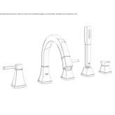 Bathtub set with hand shower Tuckahoe