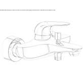 Single-lever wall-mounted bathtub and shower faucet Noja