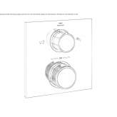 Thermostatic wall-mounted bathtub faucet with plate Losice