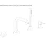 4-hole bathtub set with diverter Eidsvag