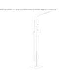 Bathtub faucet standing on the floor with a shower hand Galgau