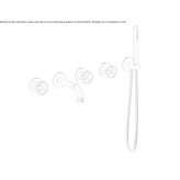 5-hole bathtub set with hand shower and diverter Balli