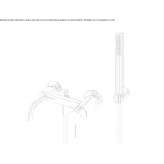 Wall-mounted bathtub faucet with a shower hand Corfu