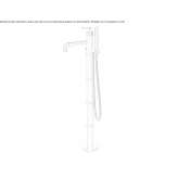 Free-standing bathtub tap with hand shower and diverter Karsdorf