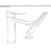 Single handle, 2-hole bathtub faucet with hand shower Kinder