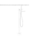 1-hole freestanding bathtub faucet with hand shower Kinder