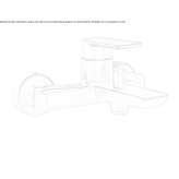 External wall-mounted bathtub faucet Charly