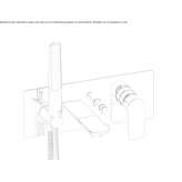 Thermostatic 4-hole wall-mounted bathtub faucet Kinder