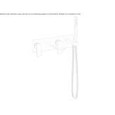 Concealed 4-hole bathtub faucet with a hand shower Charly