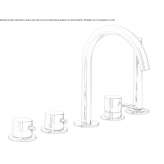 5-hole deck-mounted bathtub faucet with hand shower Corfu