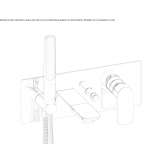4-hole wall-mounted bathtub faucet with a shower hand Kinder