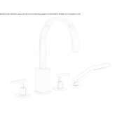 4 piece deck mount tub filler with hand shower Malov