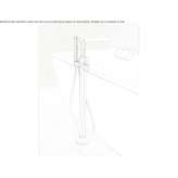 Free-standing bathtub and shower faucet Apolda