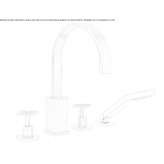 4 piece deck mount tub filler with hand shower Linau