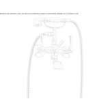 External wall-mounted bathtub faucet with a shower hand Dinek