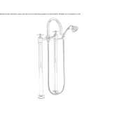 Free-standing bathtub and shower faucet Cussac