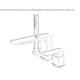3-hole deck mounted bathtub faucet with hand shower and diverter Kechi