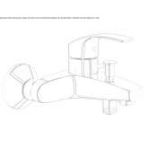 2-hole single-lever bathtub faucet with diverter Reyhanli