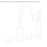 4-hole deck mounted bathtub faucet with hand shower Yarma
