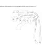 Wall-mounted bathtub faucet with a shower hand Serle