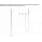 A set of 5-hole free-standing, hydroprogressive bathtubs Fyfield