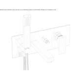 4-hole thermostatic wall-mounted bathtub faucet Barleben