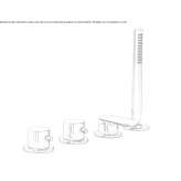 4-hole bathtub faucet for countertop installation with a shower hand Jasionow