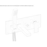 4-hole wall-mounted bathtub faucet with hand shower Barleben