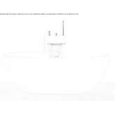 Outdoor stone resin bathtub set with diverter Eschenau