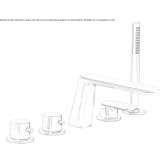 5-hole deck-mounted bathtub faucet with hand shower Jasionow