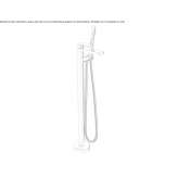 Freestanding 1-hole bathtub faucet with hand shower Chorin