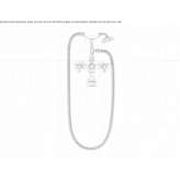 Two-hole wall-mounted bathtub faucet with a hand shower Trier