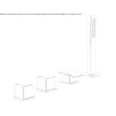4-hole bathtub faucet for countertop installation with a shower hand Stoob