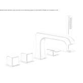 5-hole deck-mounted bathtub faucet with hand shower Stoob