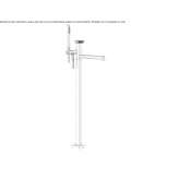 Free-standing brass bath tap with hand shower Guayameo