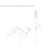 Wall-mounted bathtub faucet with a shower hand Sens