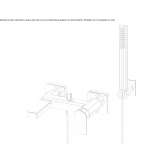 Wall-mounted bathtub faucet with a shower hand Rusko