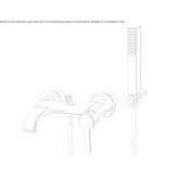 3-hole wall-mounted bathtub faucet with hand shower Osychky