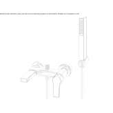 Wall-mounted bathtub faucet with a shower hand Hurezani