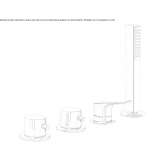 4-hole bathtub faucet for countertop installation with a shower hand Hurezani