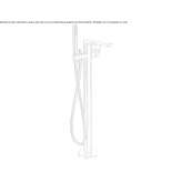 Bathtub faucet standing on the floor with a shower hand Valthe