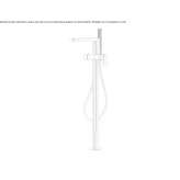 Bathtub faucet standing on the floor with a shower hand Hurezani