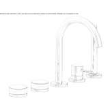 5-hole deck-mounted bathtub faucet with hand shower Ziduri
